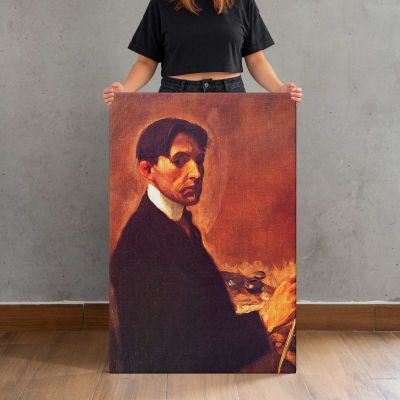 Artist Holding a Palette by John Sloan Canvas Print