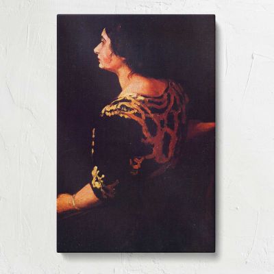 Woman in a Dark Patterned Dress by John Sloan Canvas Print