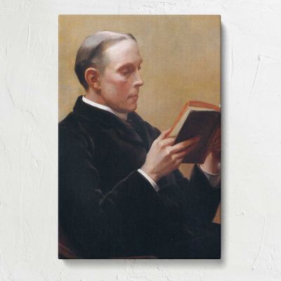 Man Reading a Book by Lilla Cabot Perry Canvas Print