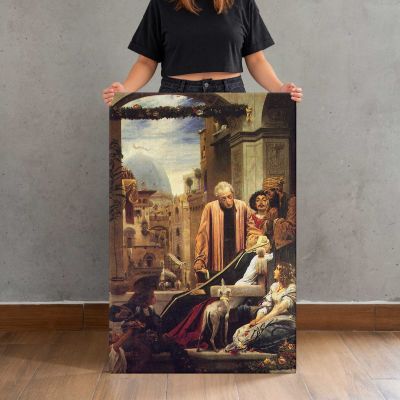 Classical Gathering on a Terrace by Frederic Leighton Canvas Print