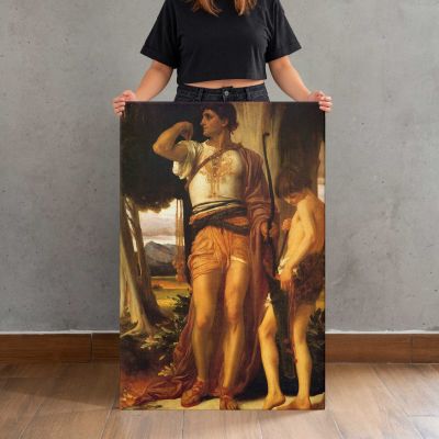 Classical Man beneath a Tree by Frederic Leighton Canvas Print