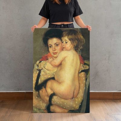 Mother Embracing a Child by Mary Cassatt Canvas Print