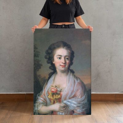 Woman with a Floral Corsage Canvas Print