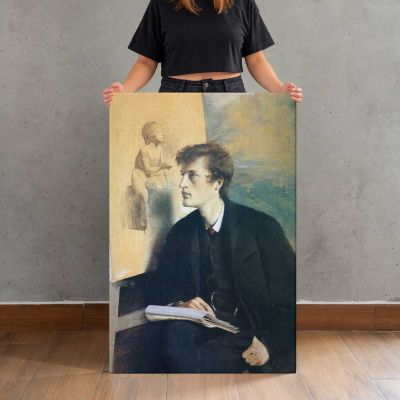 Woman Holding an Open Book Canvas Print