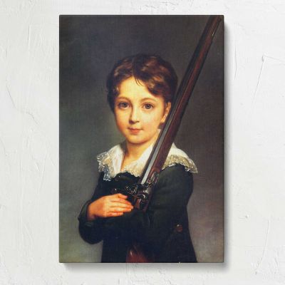 Young Girl in a Dark Dress Canvas Print