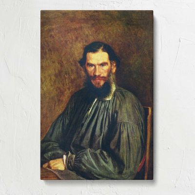 Bearded Man in a Dark Robe Canvas Print