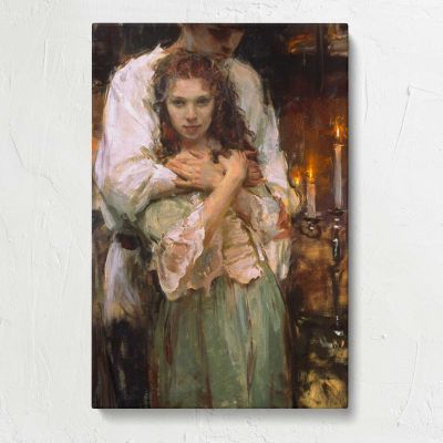 Woman in a White Lace Veil by Daniel Gerhartz Canvas Print