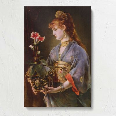 Portrait of a Woman by Alfred Stevens Canvas Print