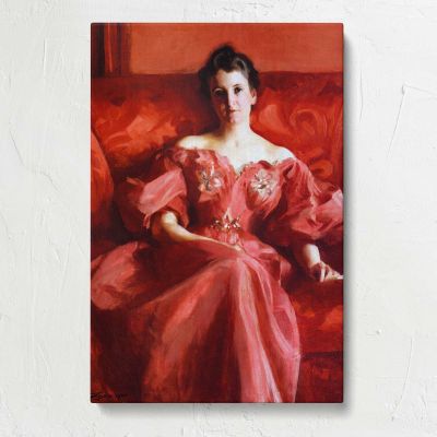 Portrait of Mrs. Howe nee Deering by Alfred Stevens Canvas Print