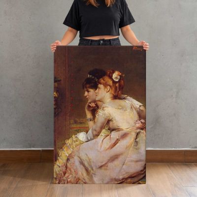 The Japanese Mask aka Intrigue by Alfred Stevens Canvas Print