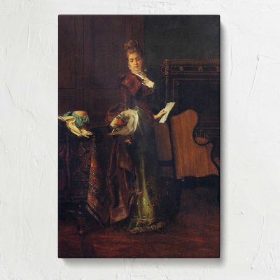 The Love Letter by Alfred Stevens Canvas Print