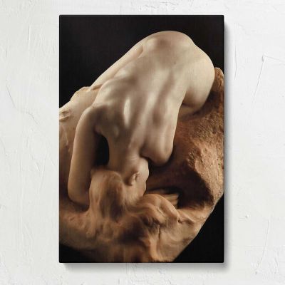 Reclining Sculpture Figure Study by Auguste Rodin Canvas Print
