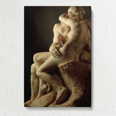 Embracing Sculpture Figures by Auguste Rodin Canvas Print