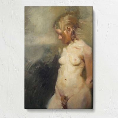 Standing Figure Study of Cathleen by Aaron Coberly Canvas Print