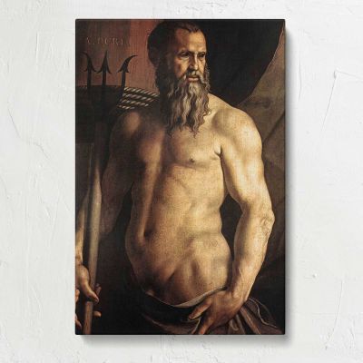 Portrait of Andrea Doria as Neptune by Agnolo Bronzino Canvas Print
