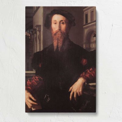 Portrait of Bartolomeo Panciatichi by Agnolo Bronzino Canvas Print