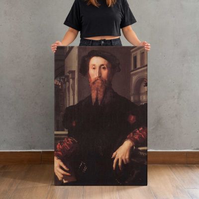 Portrait of Bartolomeo Panciatichi by Agnolo Bronzino Canvas Print