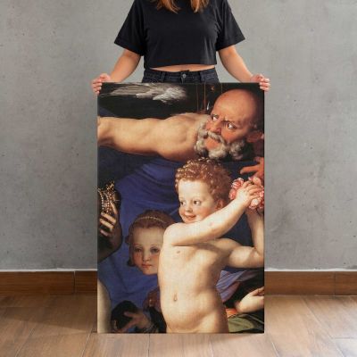 Venus Cupide and the Time detail by Agnolo Bronzino Canvas Print
