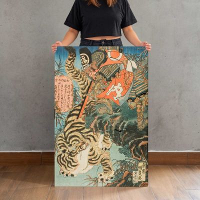Watonai Capturing a Tiger by Utagawa Kunisada Canvas Print