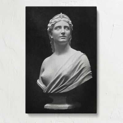 Bust of Faith Sculpture by Hiram Powers Canvas Print
