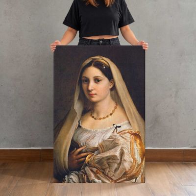 Woman with a Veil La Donna Velata by Raphael Canvas Print