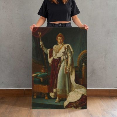 Emperor Napoleon I in Coronation Robes Canvas Print