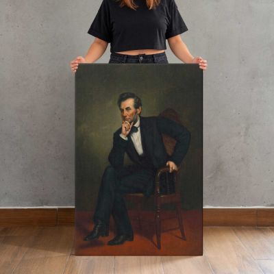 Abraham Lincoln Seated Portrait Canvas Print