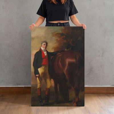 George Harley Drummond with a Horse Canvas Print