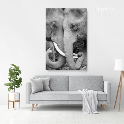 Animals wall art Elephant Baby Posters Print Framed - Roll Canvas Wall Art