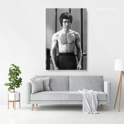 Bruce Lee Poster Martial Art Dragons Canvas with Frame Home Decoration Canvas