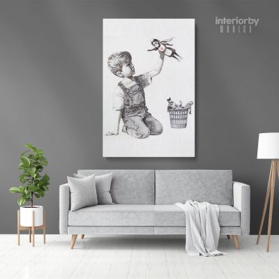 Banksy Donates New Artwork Celebrating Health Care Workers to British Hospital Canvas Wall Art