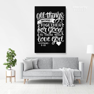 Love God Bible Verse Canvas Office Decor Scripture Art Decals Canvas