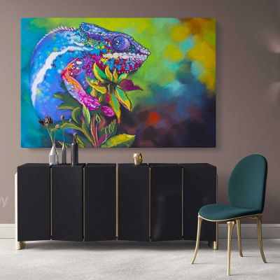 Beautiful Toads Frog Original Pastel wall art Modern Print Abstract Canvas Wall Art