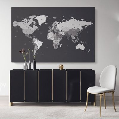 World map wall art World Map Canvas Large World Map Canvas Wall Art