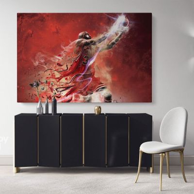 Michael Jordan Basketball Player Canvas Wall Art