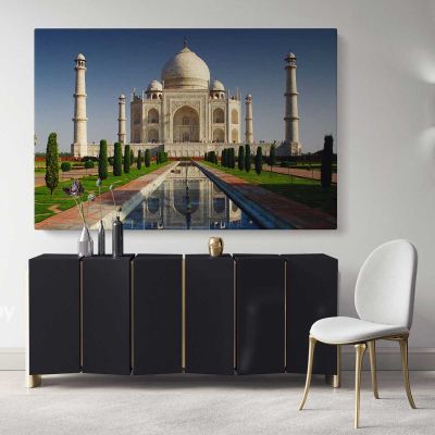Taj Mahal Landscape Wall Art Nursery 7 Wonders of the World Canvas Wall Art