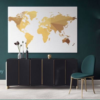 Abstract Large World Map wall art Bright Colors Wall Art Modern Wall wall art Wall Canvas Wall Art