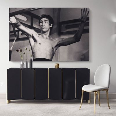Bruce Lee wall art Martial Art Dragons Canvas Wall Art