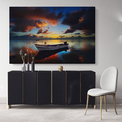 Boat Scenery wall art on Canvas Wall Art