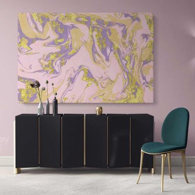 Marble Art Rose Gold Marble Abstract Art Large Marble Canvas Wall Art