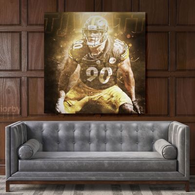 T. J. Watt Pittsburgh Poster Steelers Poster Football Canvas
