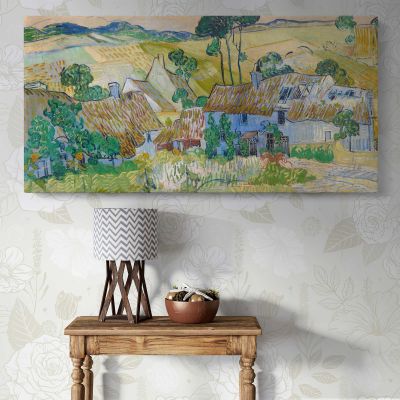 Farms near Auvers by Vincent van Gogh Panoramic Canvas Print