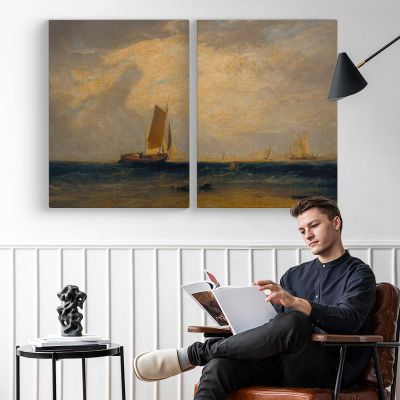 Fishing Upon the Blythe-sand, Tide Setting in by Joseph Mallord William Turner Canvas Wall Art Print