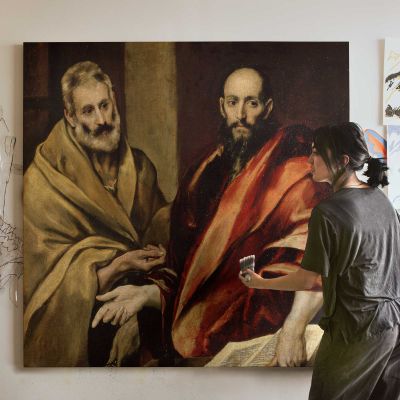 Greco, El - Sts Peter and Paul Square Canvas Wall Art