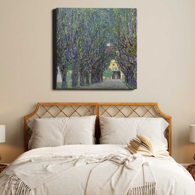 Gustav Klimt Allee at Schloss Kammer (1910) Square Canvas Wall Art