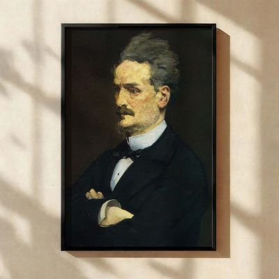 Henri Rochefort by Edouard Manet - Dark Suit, Crossed Arms, and Intense Gaze 