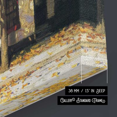 House in Winter Square Canvas Wall Art