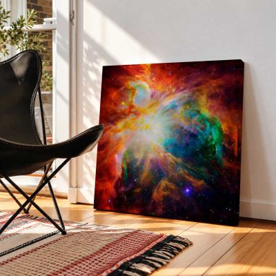 Image of a nebula taken using a NASA telescope Square Canvas Wall Art