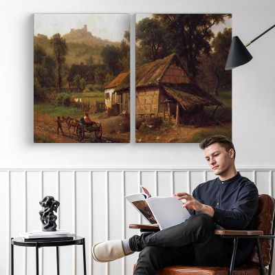 In the Foothills by Albert Bierstadt Canvas Wall Art Print