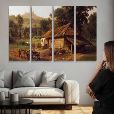 In the Foothills by Albert Bierstadt Canvas Wall Art Print